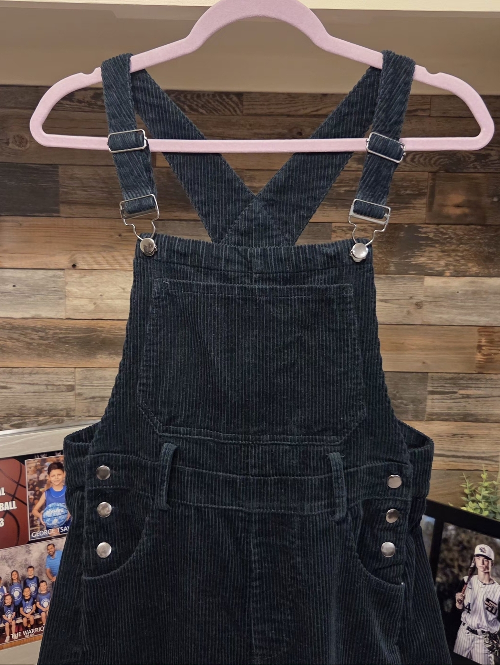 Corduroy Overalls Adjustable Straps Cute Baggy Barrel Bib Overalls - Picture 8 of 11